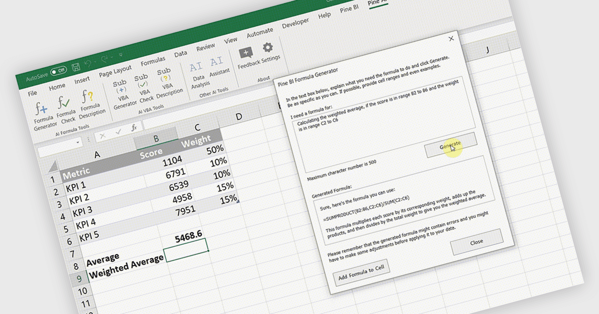 Generate Excel Formulas with AI-Driven Accuracy
