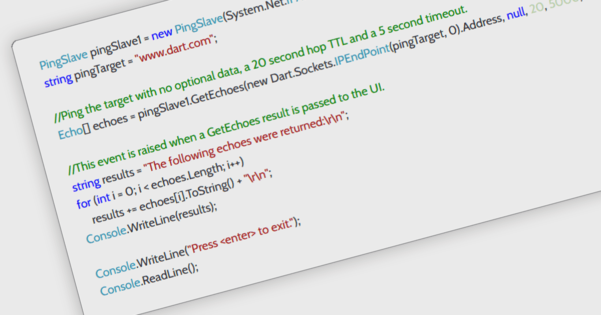Support Network Diagnostics in .NET Apps