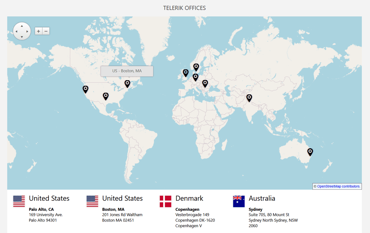 Telerik UI for ASP.NET AJAX Map 제품 이미지 Telerik UI for ASP.NET AJAX Map 제품 이미지
