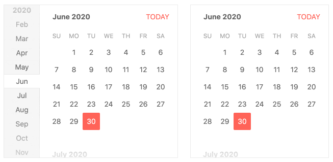 Kendo UI Angular Calendar 제품 이미지 Kendo UI Angular Calendar 제품 이미지