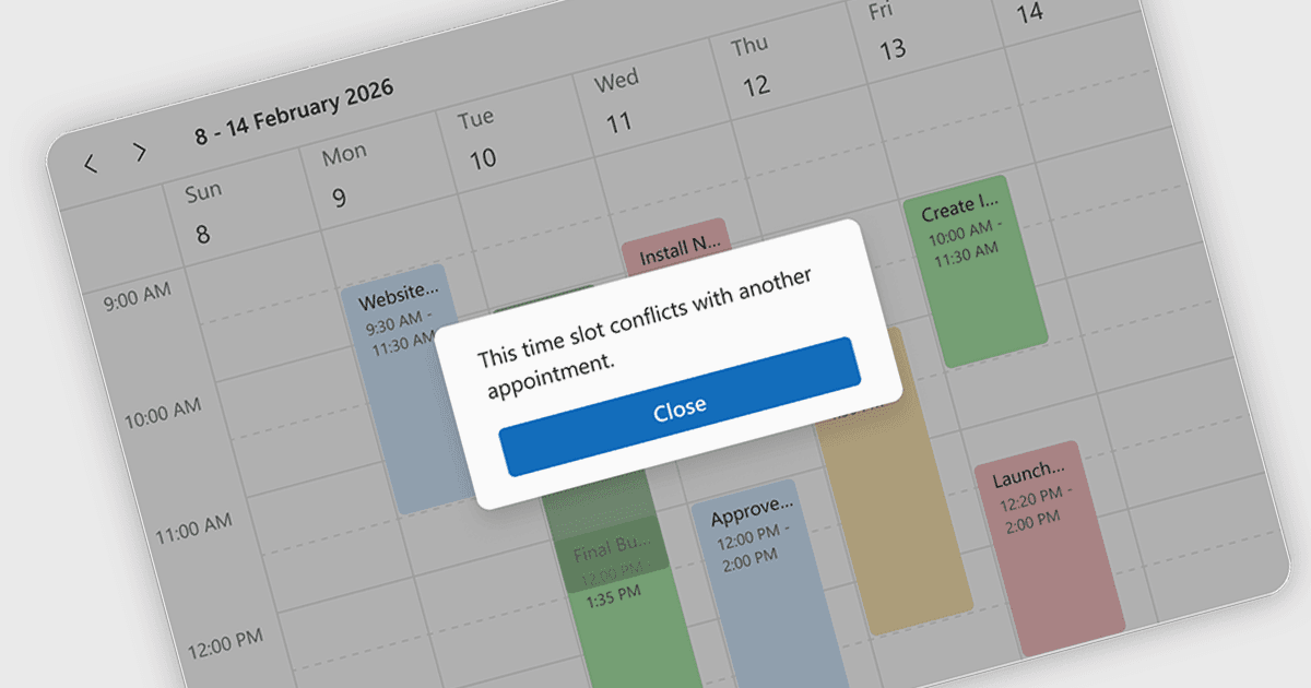 Simplify Appointment Conflict Detection