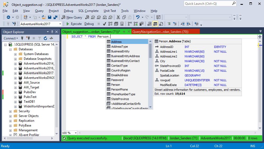 Advanced auto-completion, pretty SQL formatting and smart code refactoring.