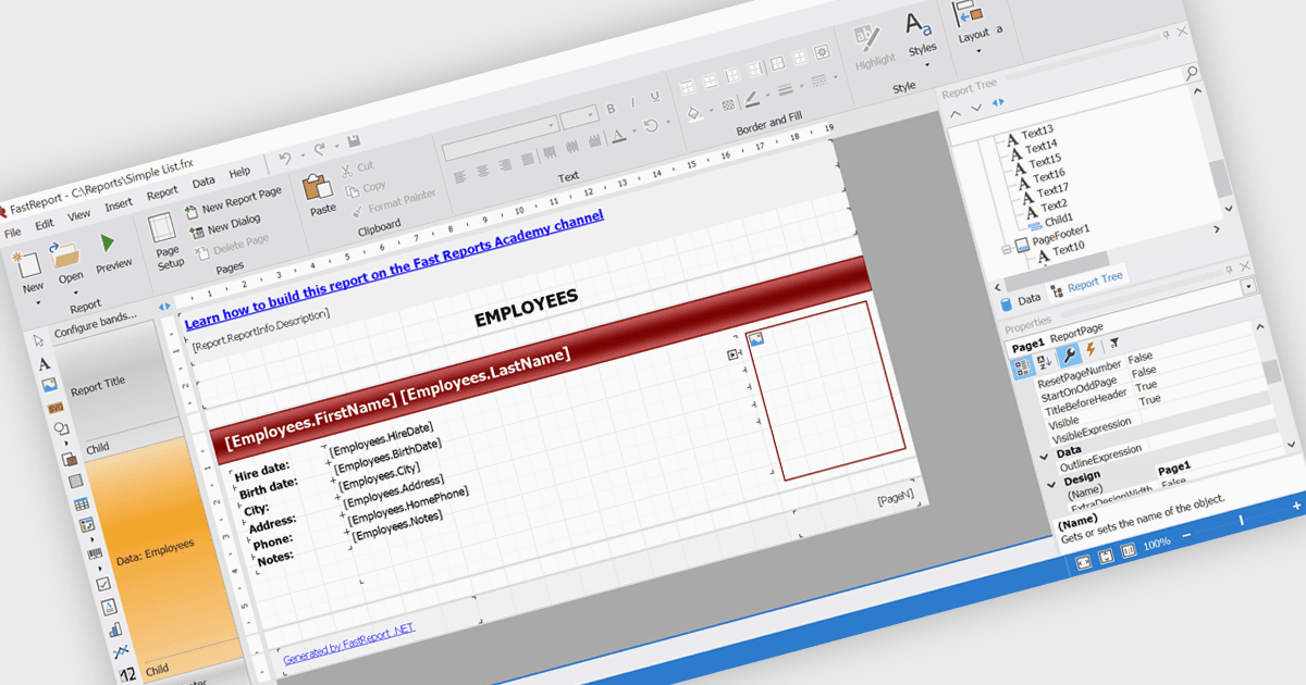 Refine Report Design with Updated Ribbon Controls