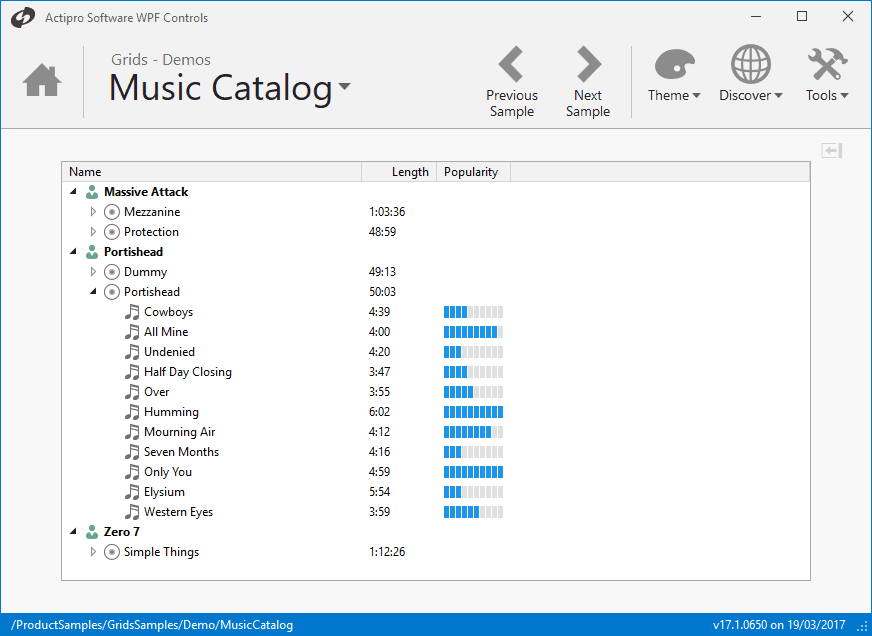 image du produit Actipro Grids for WPF