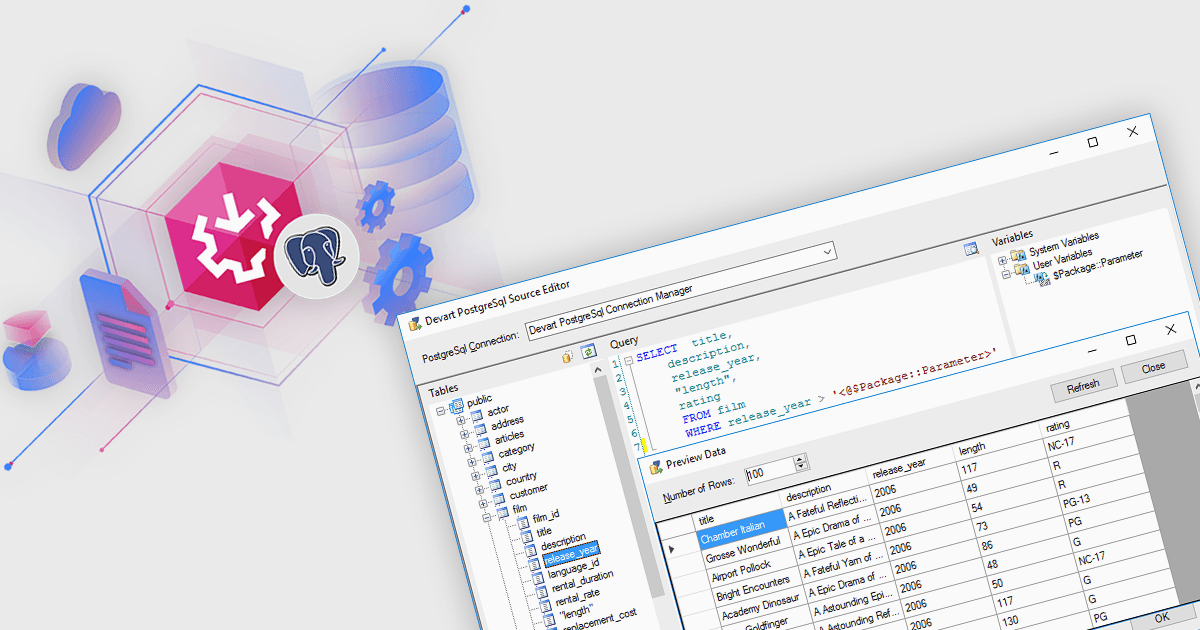 Easily Integrate PostgreSQL 17 with SSIS