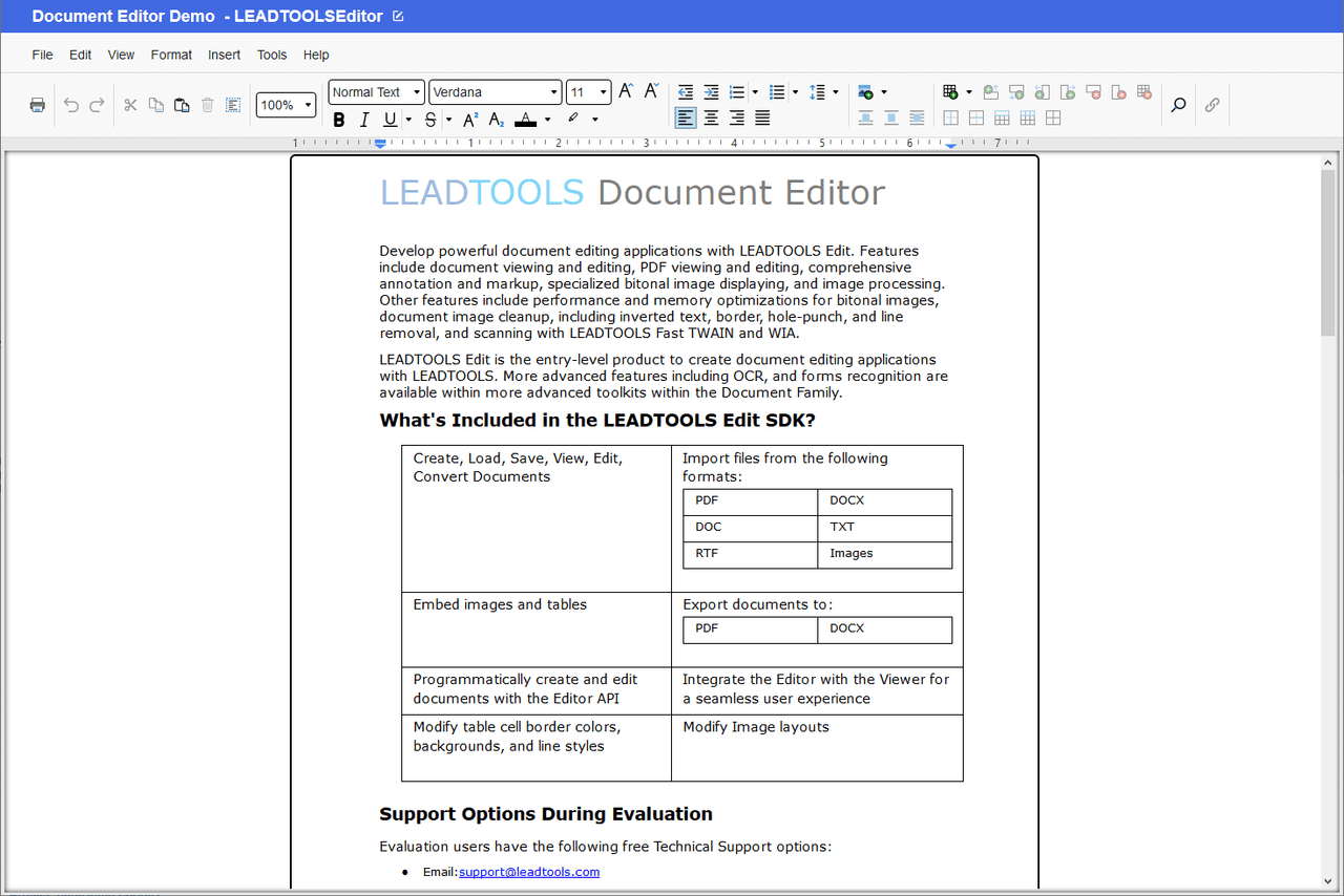 Develop powerful document editing applications.