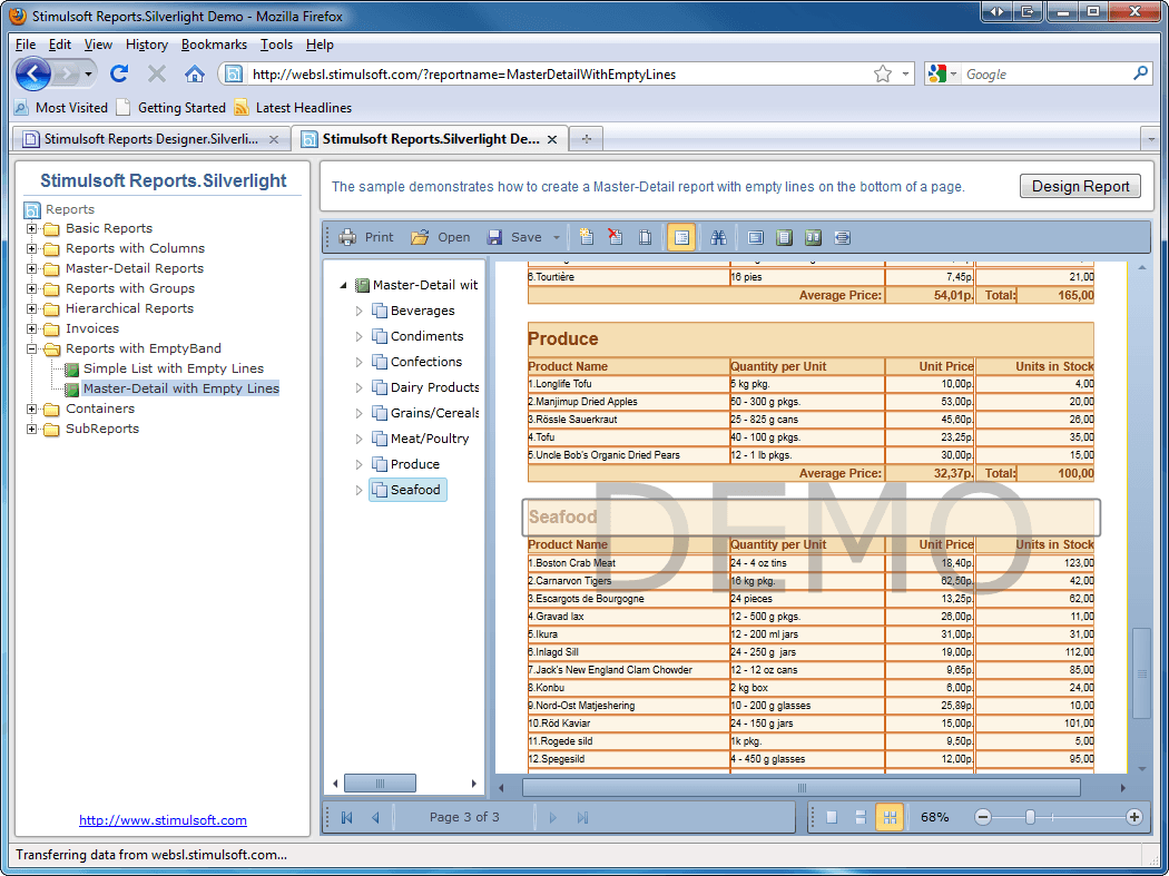 Reports Designer.Silverlight released