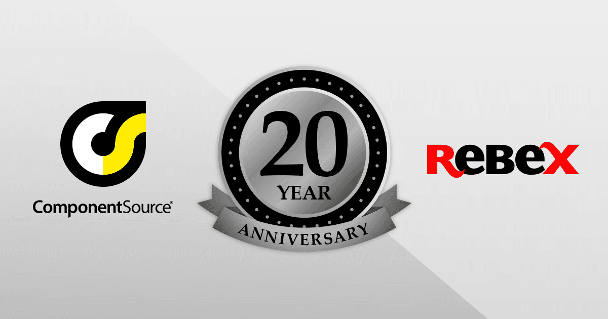 ComponentSource Celebrates 20 Year Partnership with Rebex
