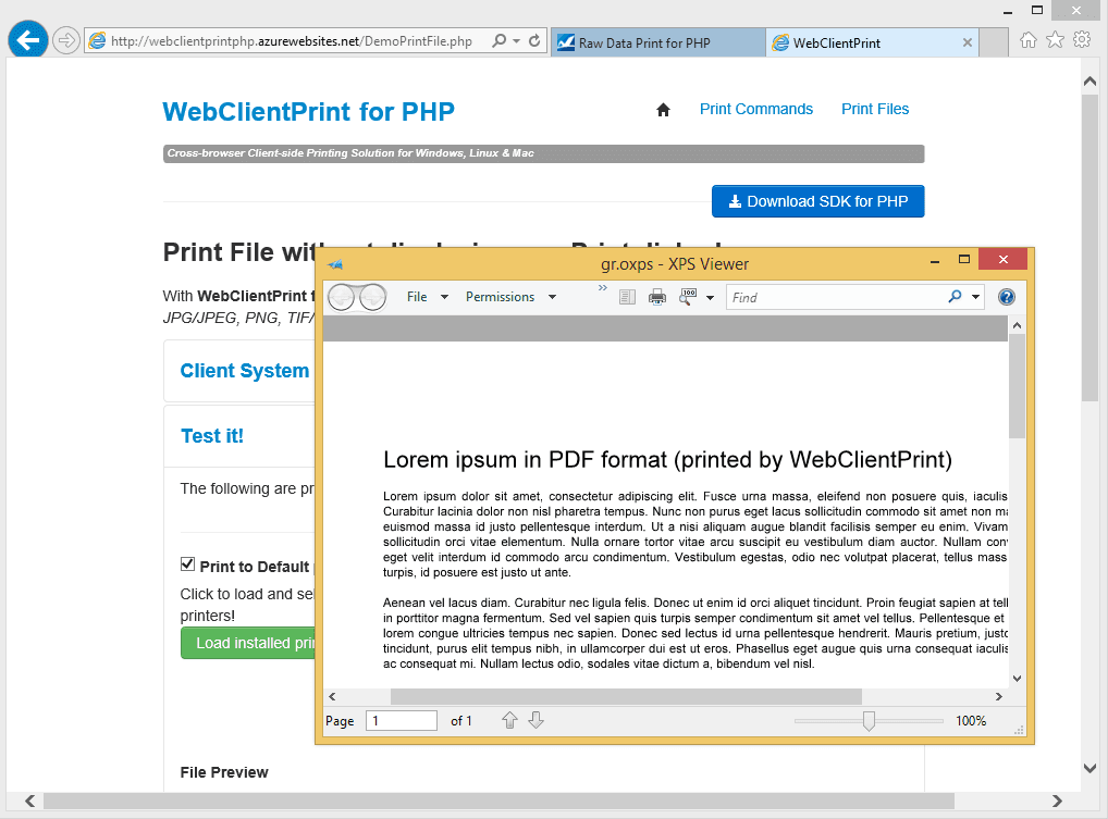 image du produit Neodynamic WebClientPrint for PHP